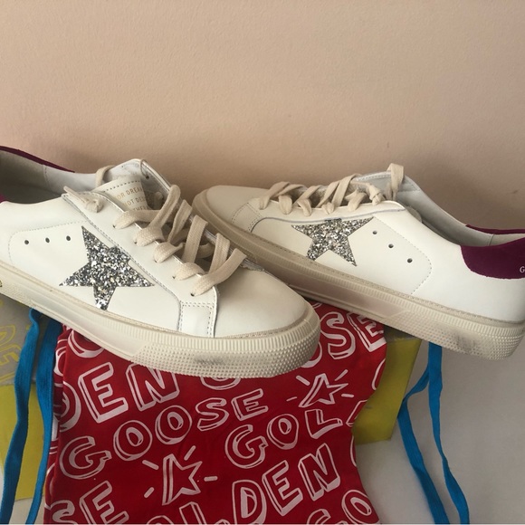 GOLDEN GOOSE May Glitter Star Sneakers BRAND NEW - Picture 10 of 14